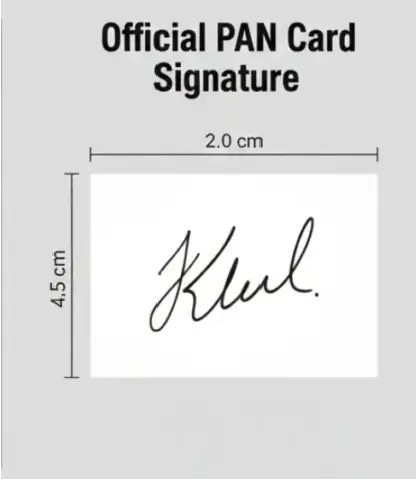 Official PAN Card Signature Size